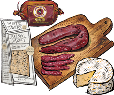 3 Cured Meats & Cheeses plus Crackers Customizable Gift Box